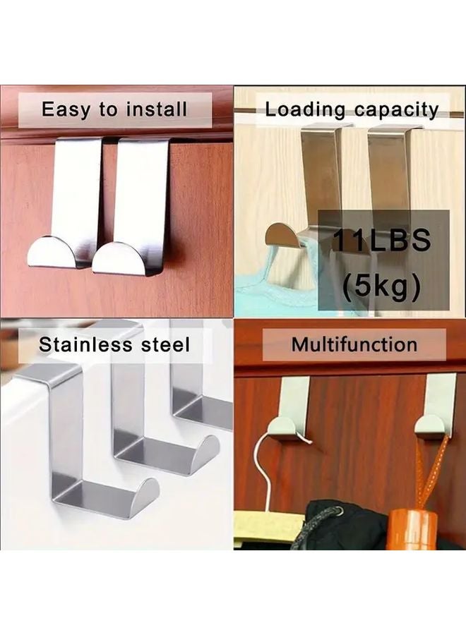 10 Pack Over The Door Hooks Iron Z Shaped Metal Hangers For Clothes Towels Coats - Image 5